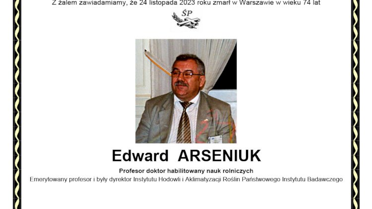 Nekrolog Arseniuk Edward 1